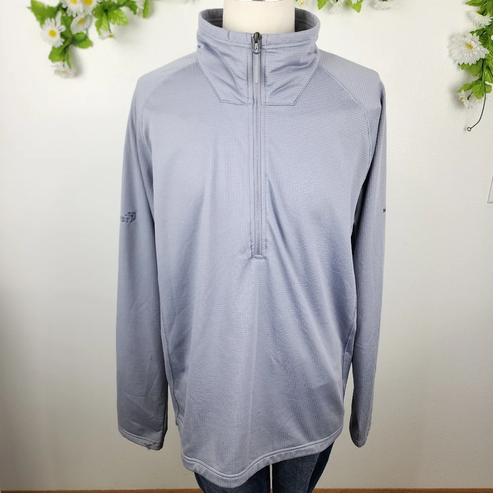 North Face Quarter-Zip Performance Pullover Jacket - Light Gray Sz XXL